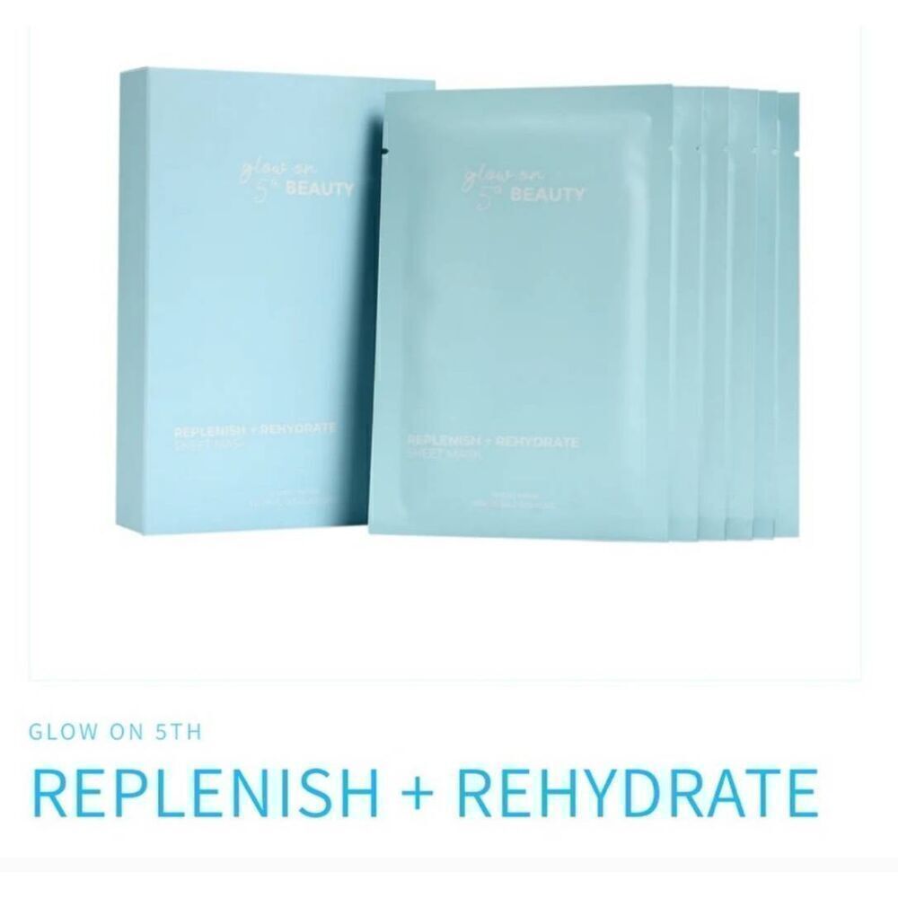 BNIB & Sealed~Glow on 5th Beauty Replenish & Rehydrate Sheet Mask Set - Picture 2 of 2